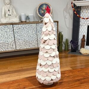 Festive Felt Christmas Tree with Red Star Topper